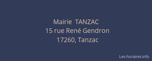Mairie  TANZAC
