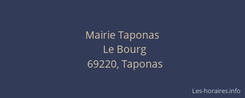 Mairie Taponas