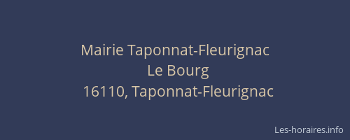 Mairie Taponnat-Fleurignac