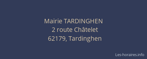 Mairie TARDINGHEN