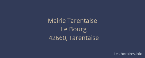 Mairie Tarentaise