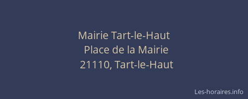 Mairie Tart-le-Haut