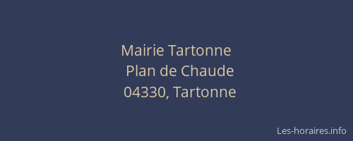 Mairie Tartonne