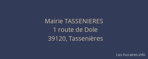 Mairie TASSENIERES