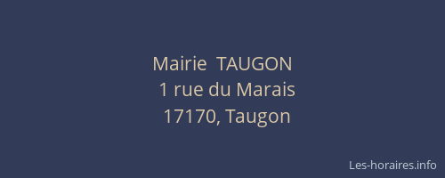 Mairie  TAUGON