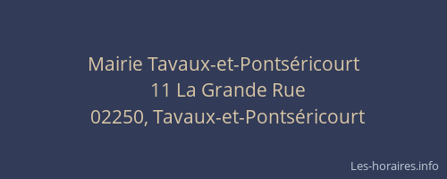 Mairie Tavaux-et-Pontséricourt