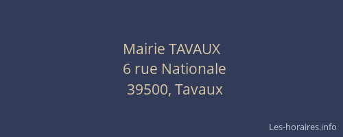 Mairie TAVAUX