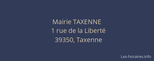 Mairie TAXENNE