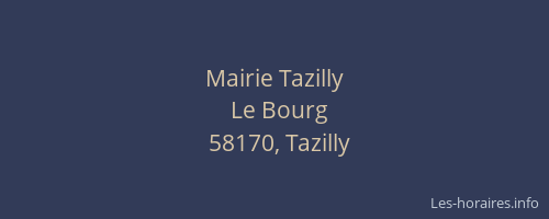 Mairie Tazilly