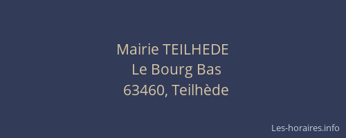 Mairie TEILHEDE