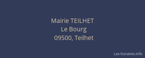 Mairie TEILHET