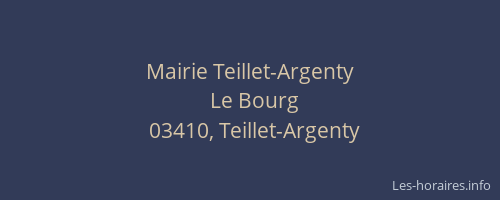 Mairie Teillet-Argenty