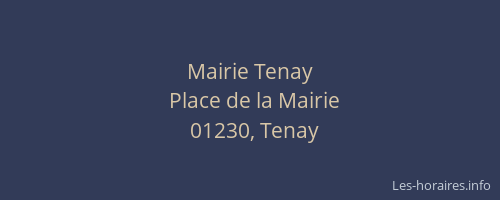 Mairie Tenay