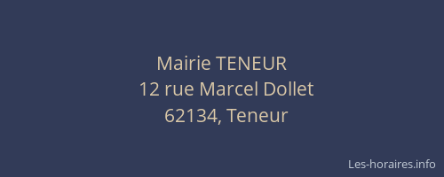 Mairie TENEUR