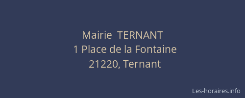 Mairie  TERNANT