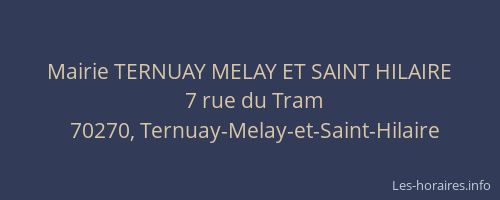 Mairie TERNUAY MELAY ET SAINT HILAIRE