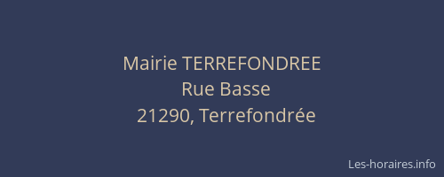 Mairie TERREFONDREE