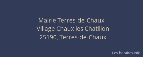 Mairie Terres-de-Chaux