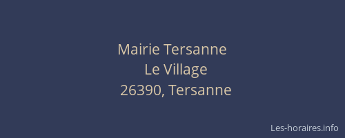 Mairie Tersanne