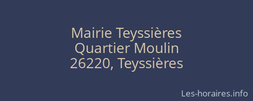 Mairie Teyssières