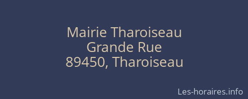 Mairie Tharoiseau