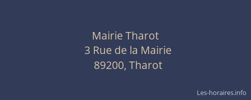 Mairie Tharot
