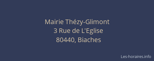 Mairie Th&eacute;zy-Glimont