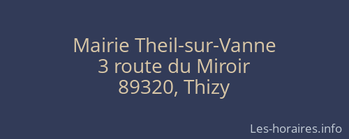 Mairie Theil-sur-Vanne