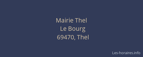 Mairie Thel