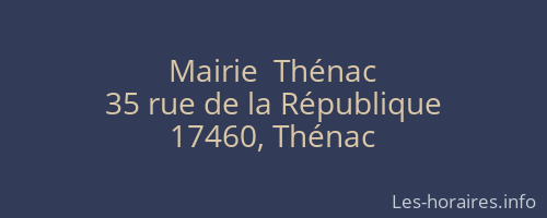 Mairie  Thénac