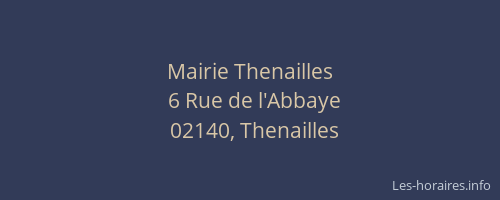 Mairie Thenailles