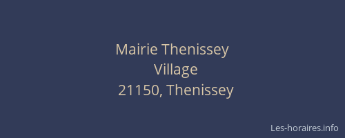 Mairie Thenissey