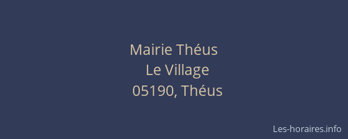 Mairie Théus