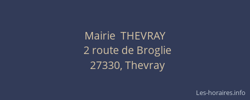 Mairie  THEVRAY