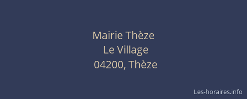 Mairie Thèze