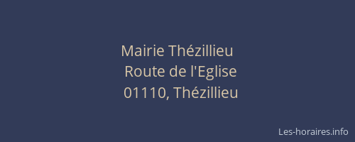 Mairie Thézillieu