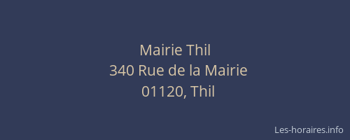 Mairie Thil