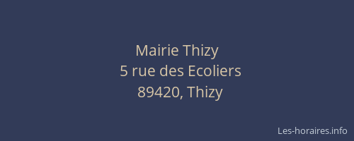 Mairie Thizy