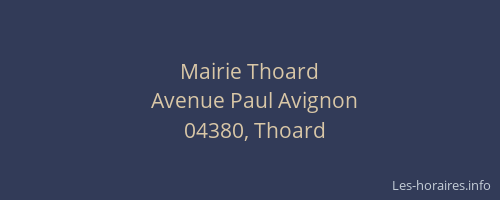 Mairie Thoard