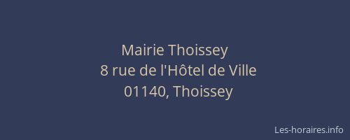 Mairie Thoissey