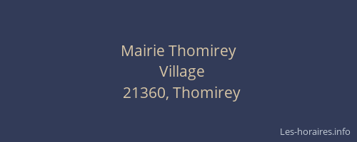 Mairie Thomirey