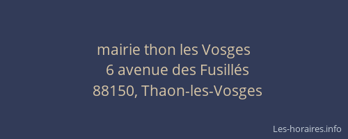 mairie thon les Vosges