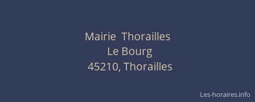 Mairie  Thorailles