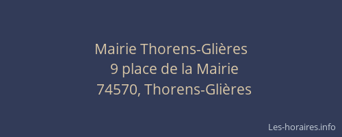 Mairie Thorens-Glières
