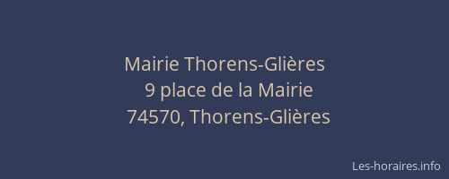 Mairie Thorens-Gli&egrave;res