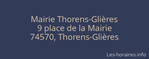 Mairie Thorens-Glières