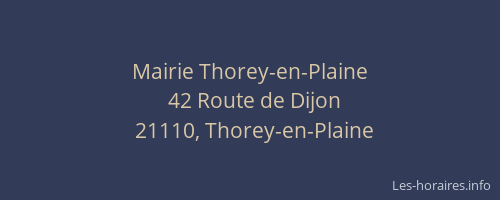 Mairie Thorey-en-Plaine