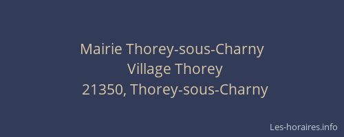 Mairie Thorey-sous-Charny