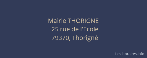 Mairie THORIGNE