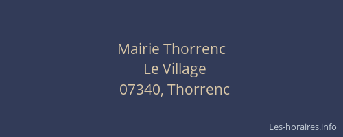 Mairie Thorrenc